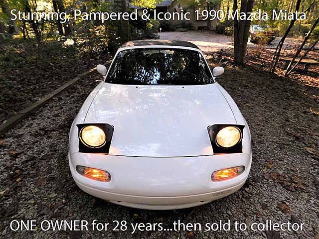 iconic 1990 mazda miata mx-5 1-owner for 28 years - pampered collector quality