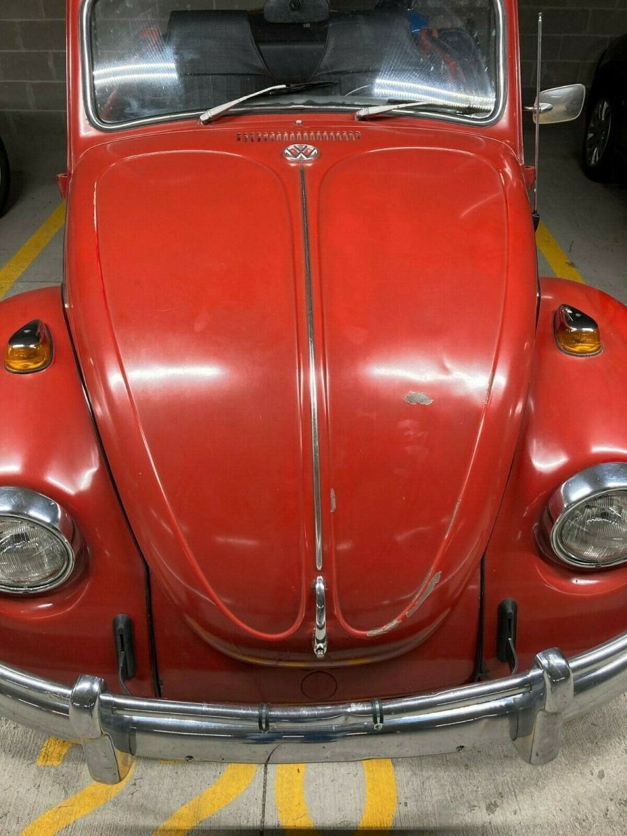 1969 volkwagen vw beetle convertible rat rod red patina