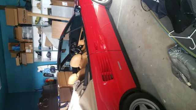 red only 24k miles 1989 convertible tan leather