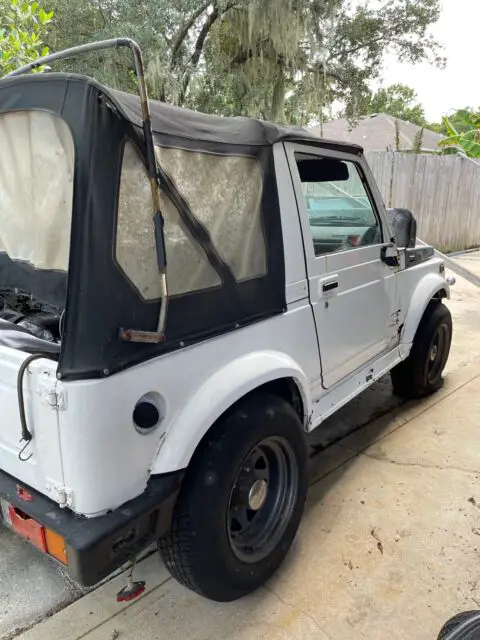 1992 suzuki samurai convertible white rwd manual ja