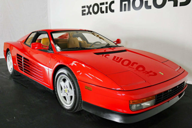 1991 ferrari testarossa red tan 17k miles, fresh major service