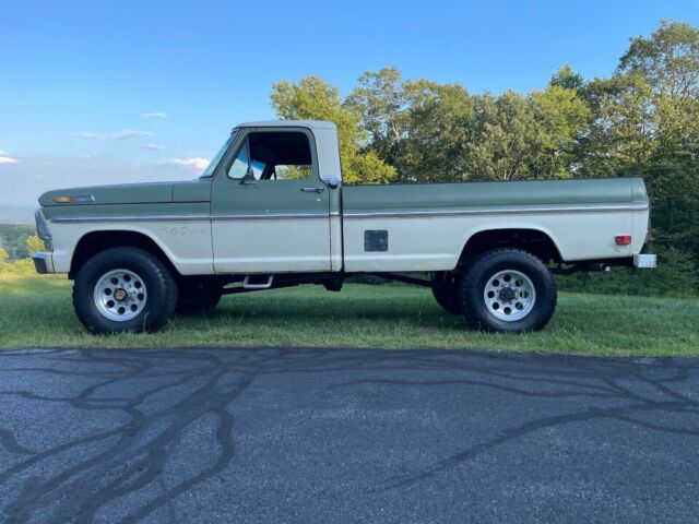 1969 ford f250 pickup green 4wd automatic custom cab