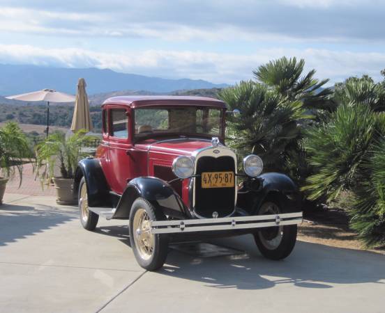 1930 ford model a sport coupe with rumble seat - early restoration