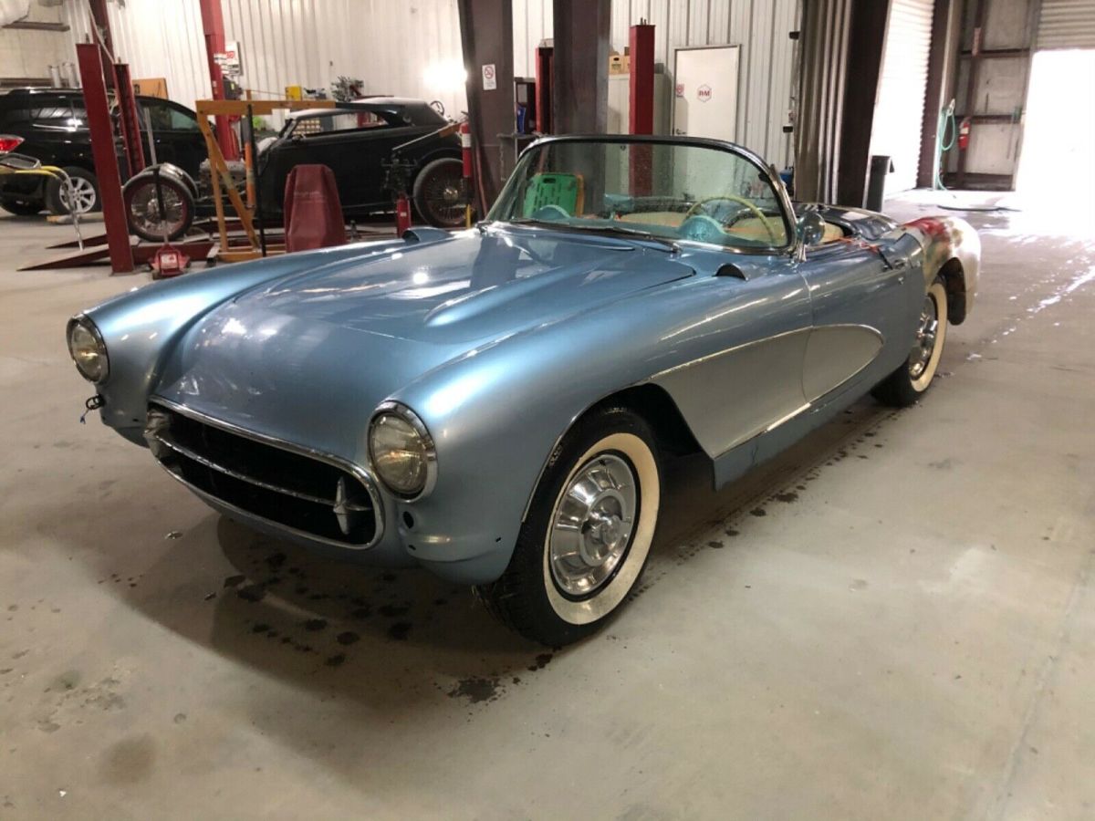 1957 corvette project car needs work wrecked restoration 1956 c1 hot rod gasser