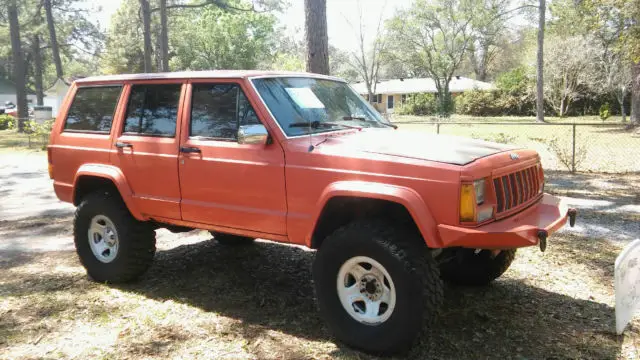 jeep cherokee 4x4 bright orange