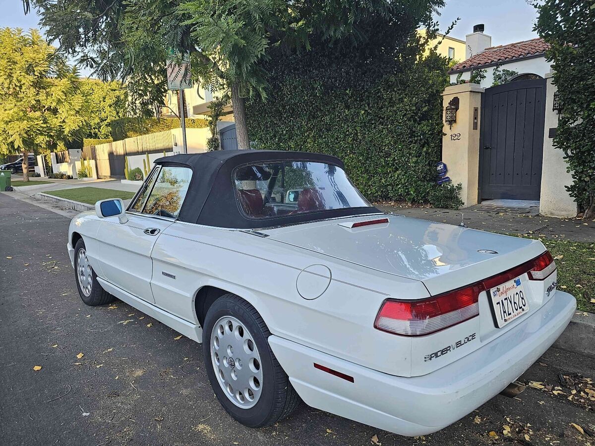 1991 alfa romeo spider convertible white veloce