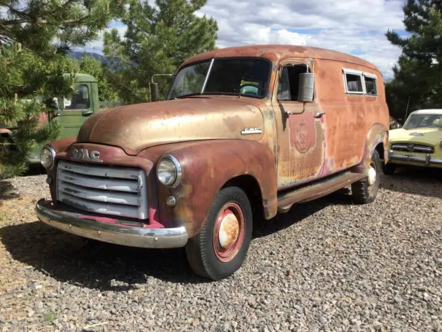 original 1951 gmc advanced design 3/4 ton panel truck complete with title! nice!