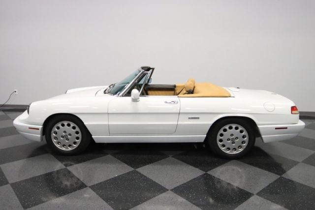 1991 alfa romeo spider veloce 30672 miles arctic white convertible 2.0l inline