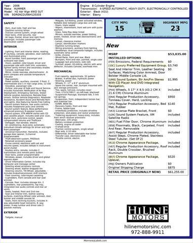 2006 hummer h2 sut