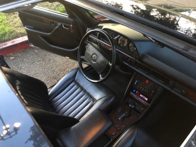 1986 mercedes benz 560 sel charcoal & black immaculate condition s class 500
