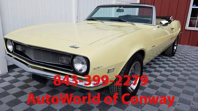 1968 chevrolet camaro convertibel nom 1 owner 68 original interior