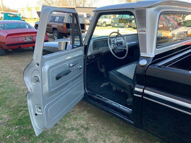 1966 chevrolet c10 swb fleetside 350 turbo 350 ps pb vintage ac 211 miles black