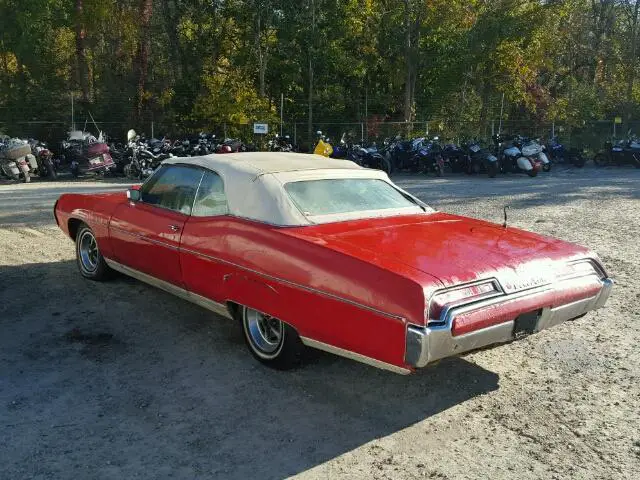1969 pontiac bonneville red 2-door convertible low mileage