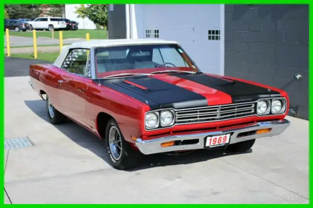 1969 plymouth roadrunner convertible 4-spd matching numbers low reserve