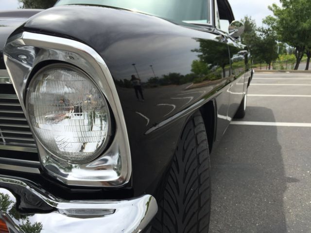 1966 black chevrolet nova hardtop (66 chevy 2 no post)