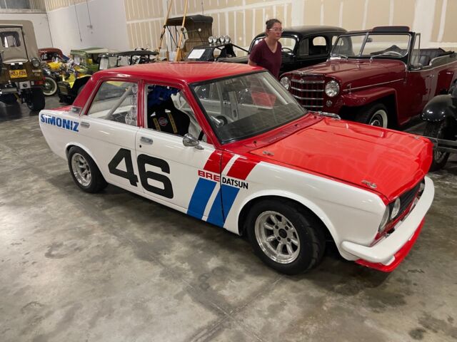 1972 datsun 510 sedan white rwd manual race car