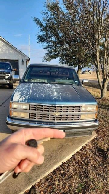 1990 chevrolet gmt-400 pickup blue rwd automatic c1500