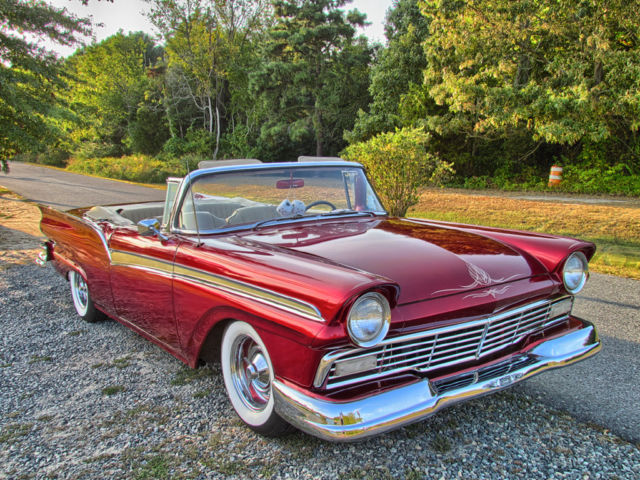 1957 ford fairlane sunliner convertible, rebuilt 390ci ford engine, mild custom