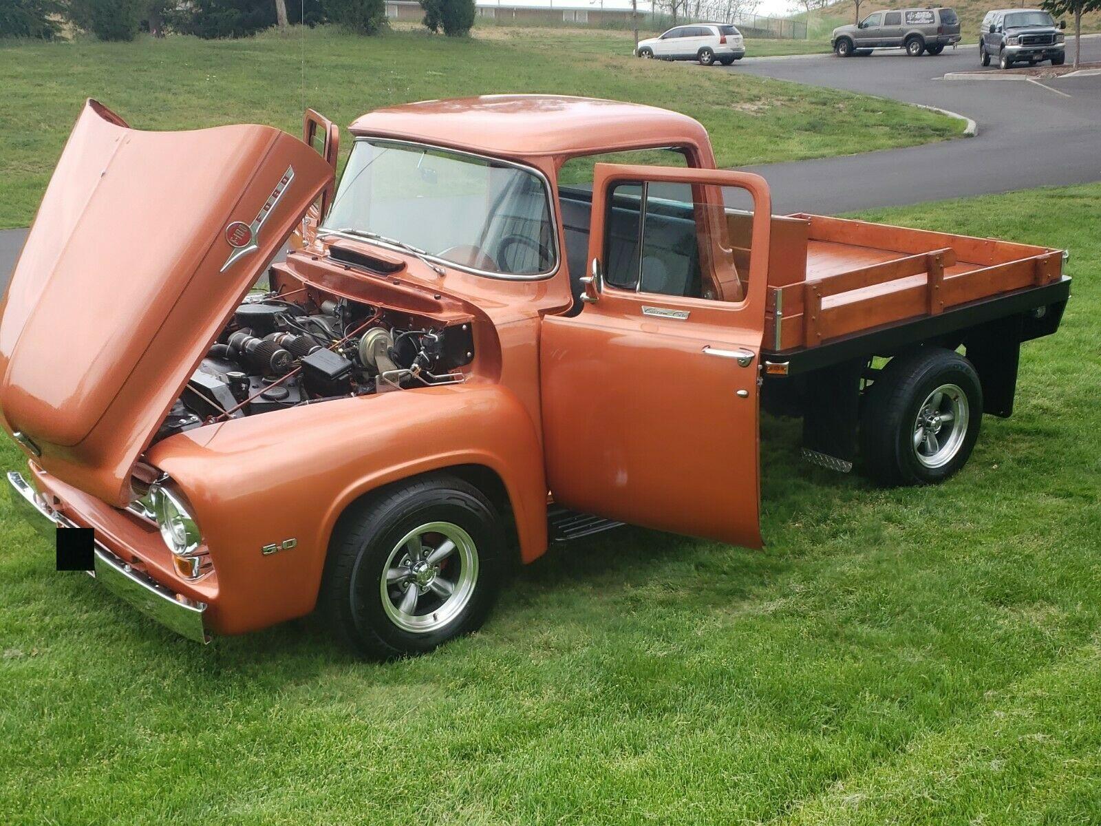 1956 ford f-100 custom flatbed fresh 302 ci less than 2000 miles