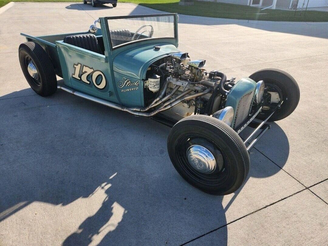 1928 ford model a truck blue rwd manual