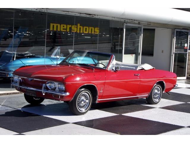 1966 chevrolet corvair convertible - fully restored, red over white, automatic!