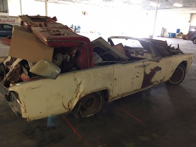 1965 lincoln convertible barn find no reserve