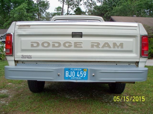 classic 1984 dodge ram d100 1/2-ton shortbed pickup truck survivor - no reserve!