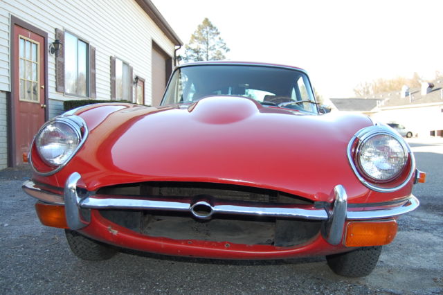 1969 jaguar xke e-type series 2 coupe 2+2 auto red/tan great driver!
