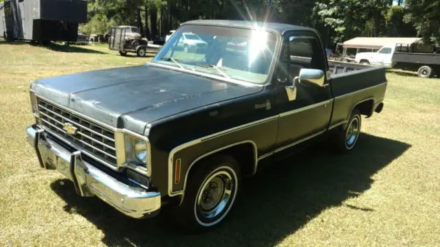 1976 chevrolet c10 silverado squarebody factory buckets!! no reserve!!!! rat rod