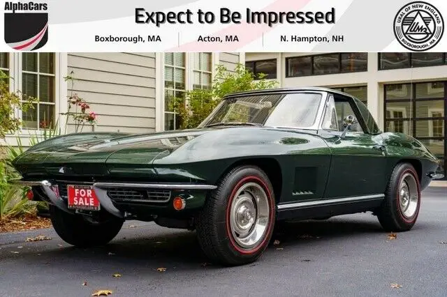 1967 chevrolet corvette sting ray convertible in goodwood green
