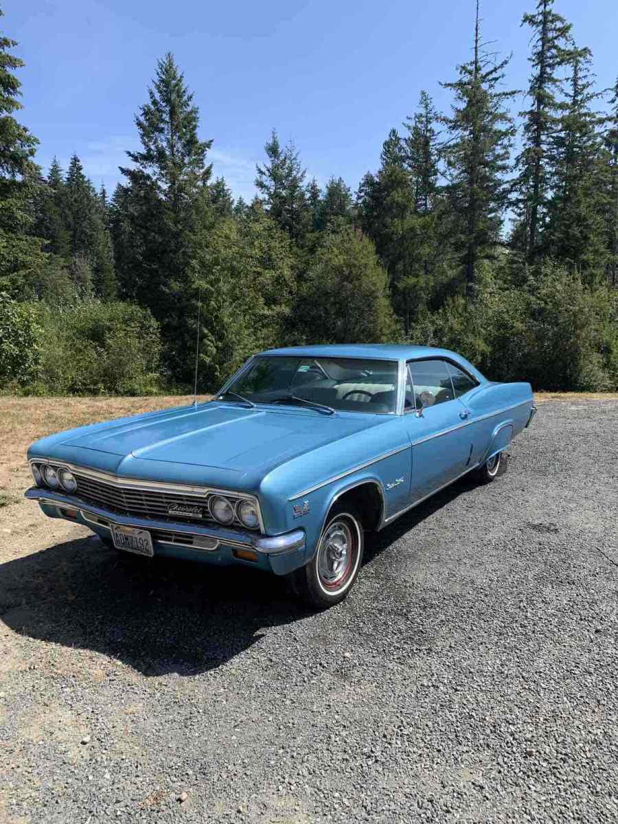 1966 chevrolet impala blue fwd automatic chrome