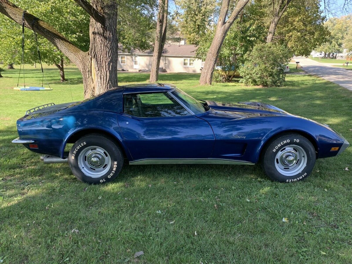 1973 chevrolet corvette c3 coupe blue fwd automatic