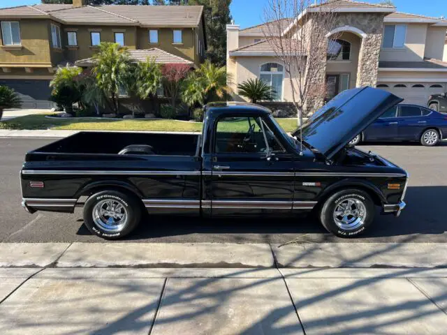 1971 chevrolet c10 pickup black rwd automatic cheyenne