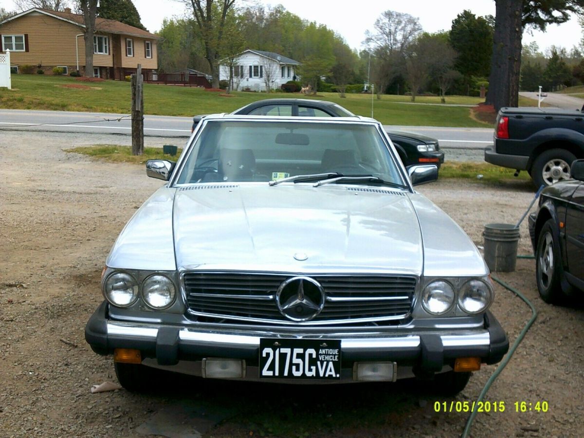 1981 mercedes-benz 380sl exterior: silver; interior: blue; no warranty: 2 door