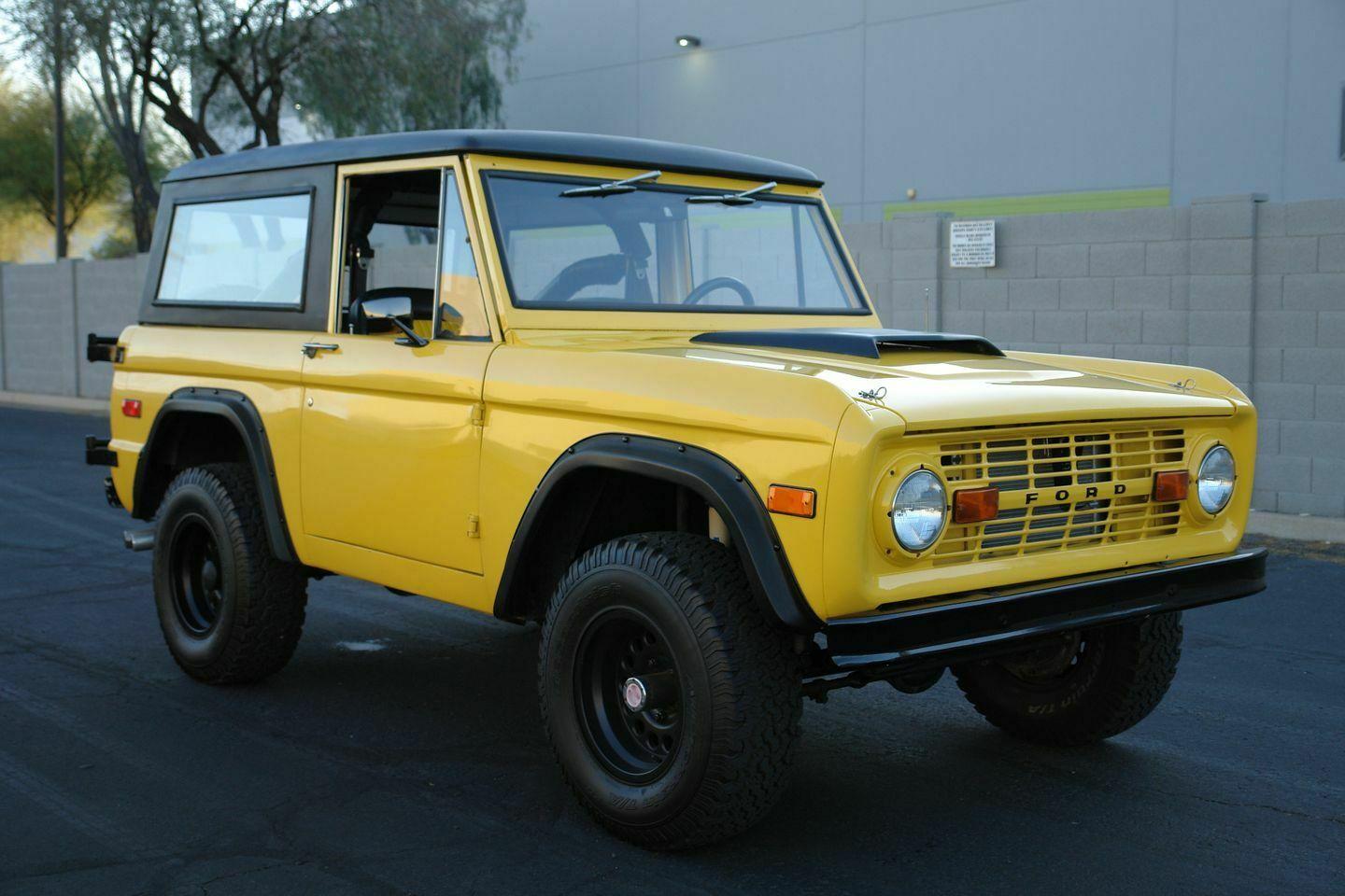 1971 ford bronco 4x4 suv yellow with 77175 miles
