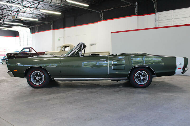 1969 dodge coronet 49622 miles dark green metallic convertible
