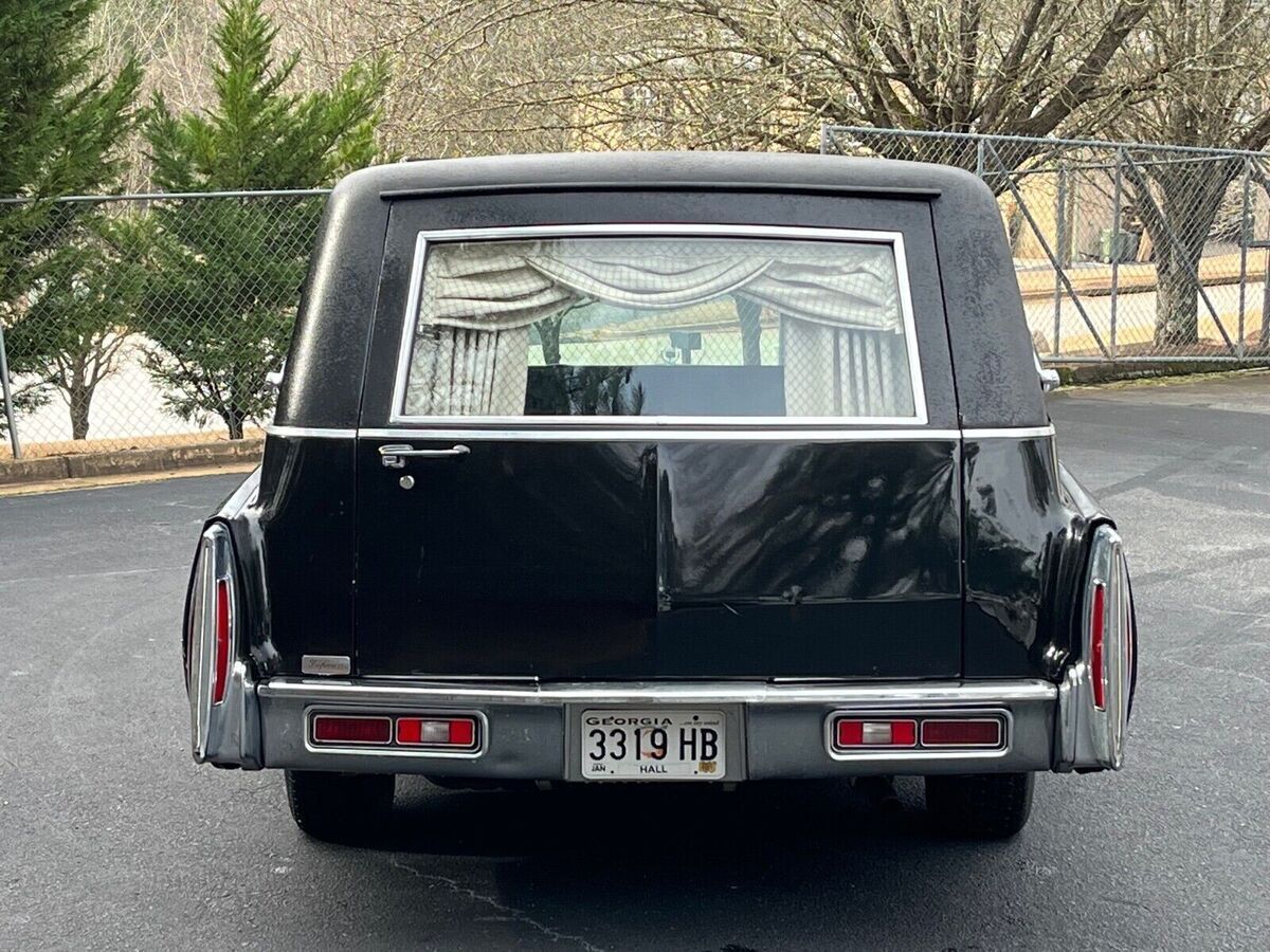 1975 cadillac fleetwood wagon black rwd automatic hearse