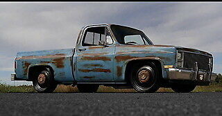1984 chevy c-10 squarebody swb muscel truck 383 stroker 502 hp blue patina