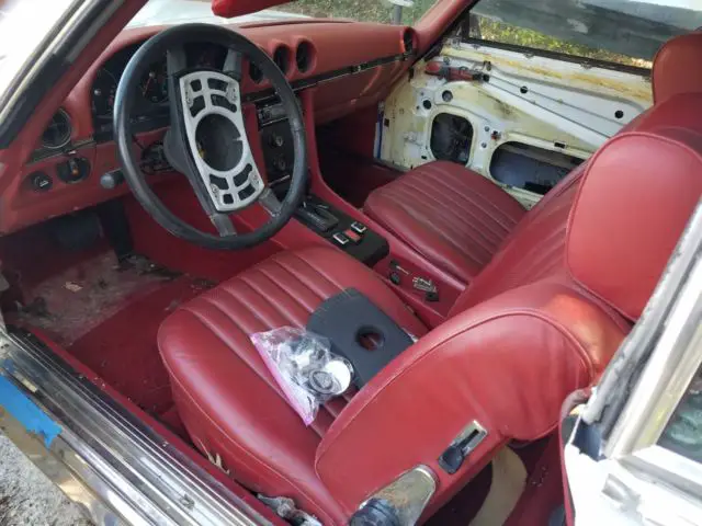 1977 mercedes benz 450sl pearl white project !!
