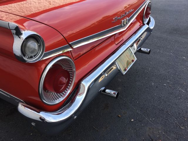 1959 ford fairlane galaxie 500 4 door red white wall tires hardtop