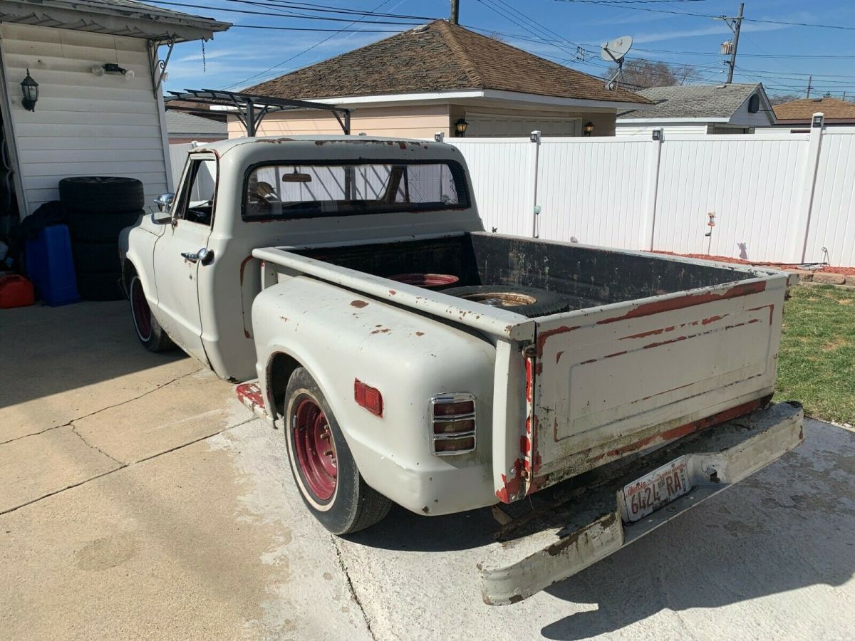 stepside 283 v8, 3 speed chopped and lowered project truck