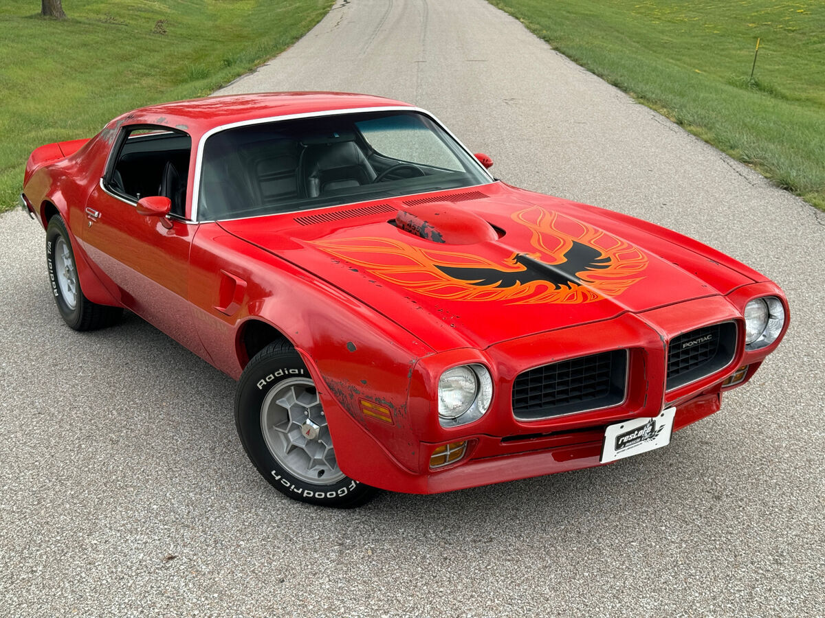 1973 pontiac trans am - 455ci, 4spd manual, factory ac, buccaneer red