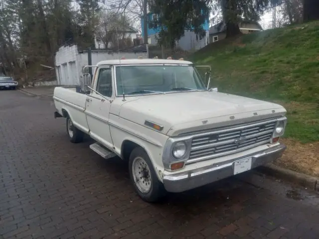 1968 ford f250 pickup white rwd manual camper special
