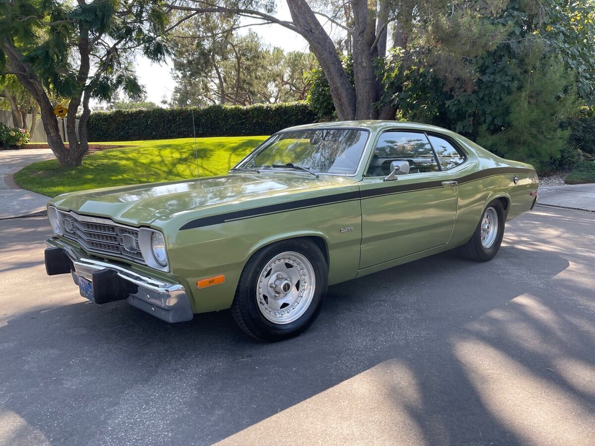 1973 plymouth duster coupe green rwd automatic