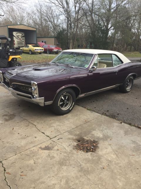 pontiac gto 1967 plum-colour factory air car 4 speed gorgeous