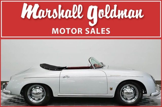 beautiful 1964 porsche 356 speedster replica bright silver met burgundy 181 mile