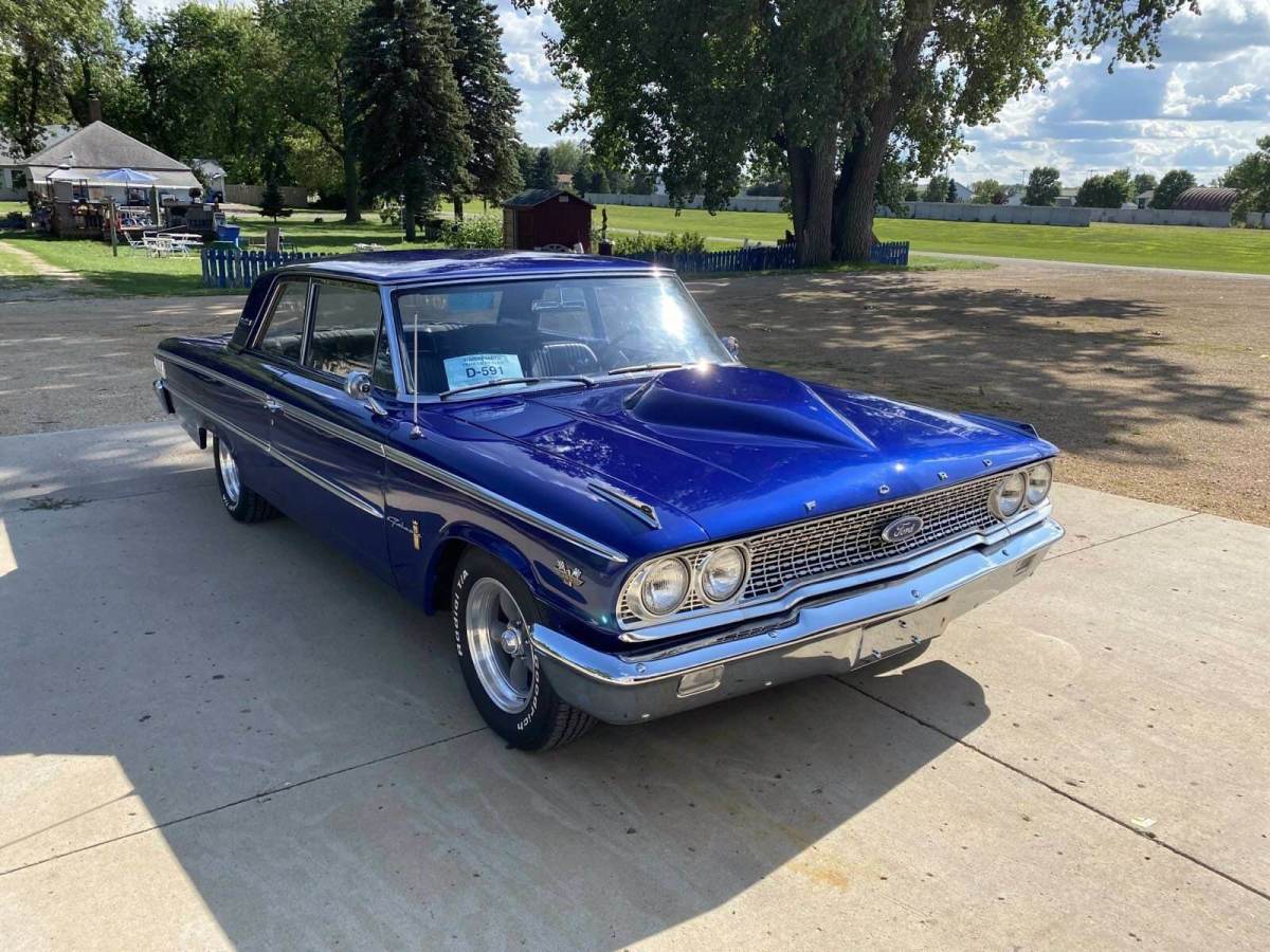 1963 ford galaxie 500 0 blue coupe 8 cyl, automatic