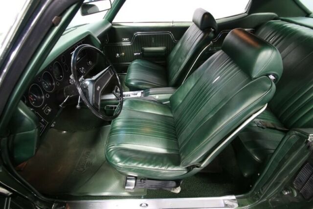 classic vintage chrome restored super sport forest green chevy bbc buckets