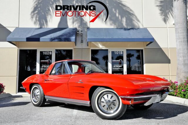 1964 chevy corvette convertible! red/red! 375hp v8 fuel injected! 4-speed! rare!