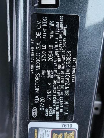 2021 kia forte lxs